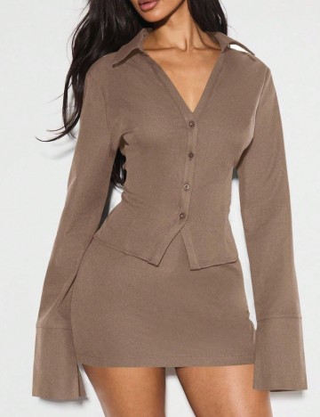 Cămașă Shein, maro