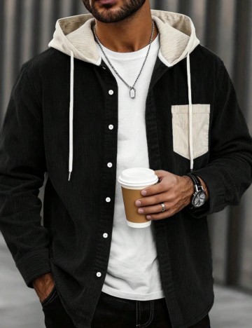 Cămașă Shein MANFINITY, negru