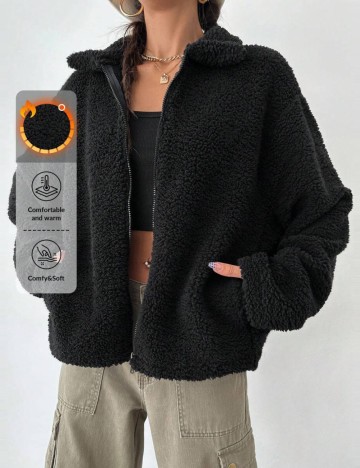 Jachetă Shein, negru