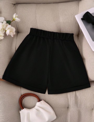 Pantaloni scurți Shein Curve+, negru