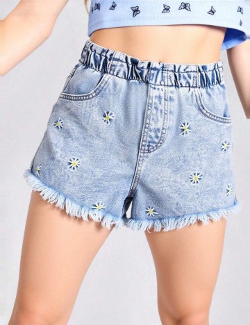 Pantaloni scurți de blugi Shein, albastru