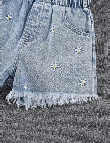 Pantaloni scurți de blugi Shein, albastru