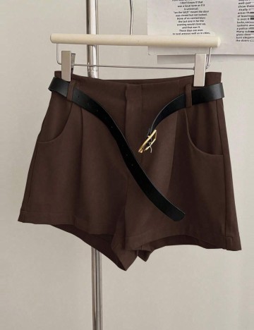 Pantaloni scurți Shein, maro
