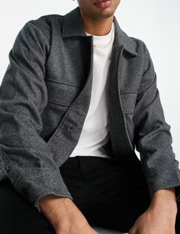 Jachetă Abercrombie & Fitch, gri