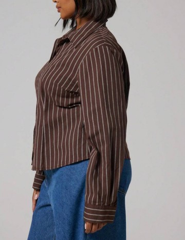Cămașă Shein MUSERA, maro