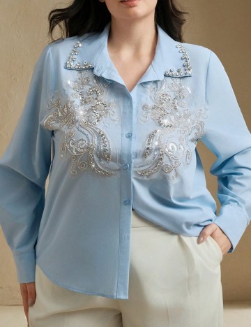 Cămașă Shein, albastru