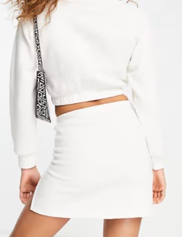 Fustă mini Missy Empire, alb