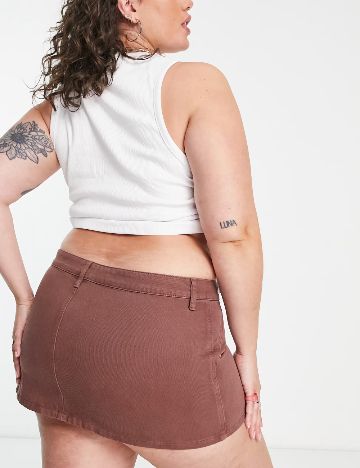 Fustă mini ASOS, maro