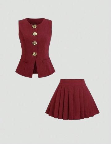 Compleu Shein, vișiniu