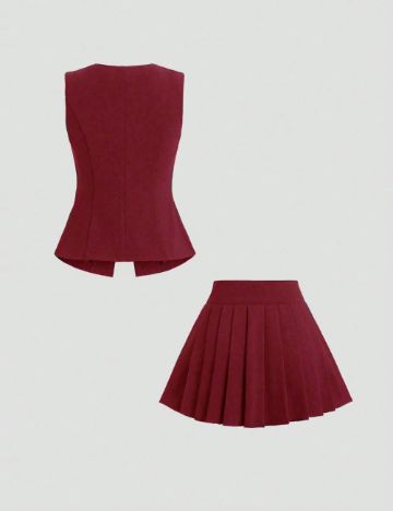 Compleu Shein, vișiniu