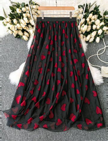 Fustă maxi Shein Curve+, mix culori