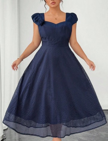 Rochie midi Shein Curve+, albastru