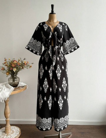 Salopetă lungă Shein Curve+, mix culori