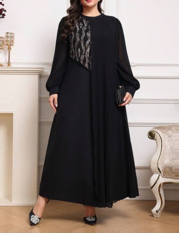 Rochie maxi Shein Curve+, negru