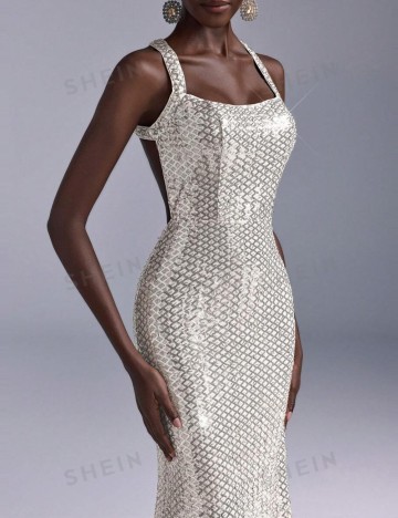 Rochie de ocazie Shein, argintiu