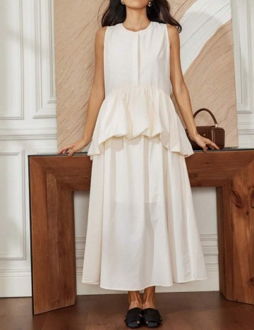 Rochie maxi Shein, crem