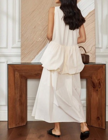 Rochie maxi Shein, crem