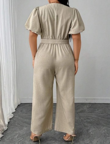 Salopetă lungă Shein Curve+, bej