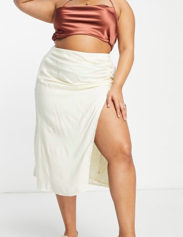 Fustă midi ASOS, galben