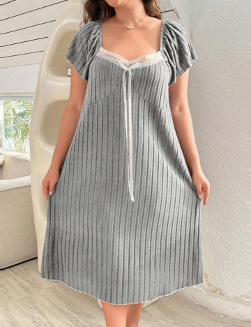 Rochie midi Shein Curve+, gri