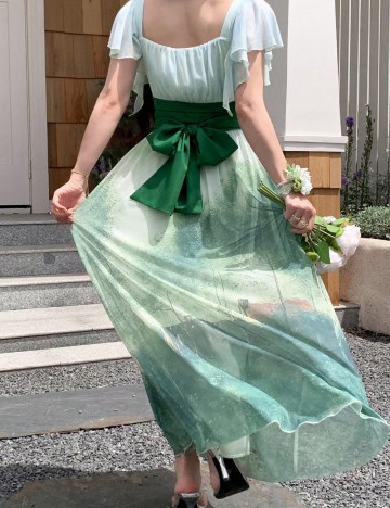 Rochie midi Shein, verde