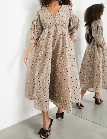 Rochie maxi ASOS, bej
