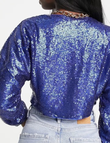 Top Jaded Rose, albastru