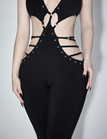 Salopetă lungă Shein Romwe, negru