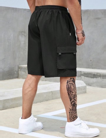 Pantaloni scurți Shein MANFINITY, negru