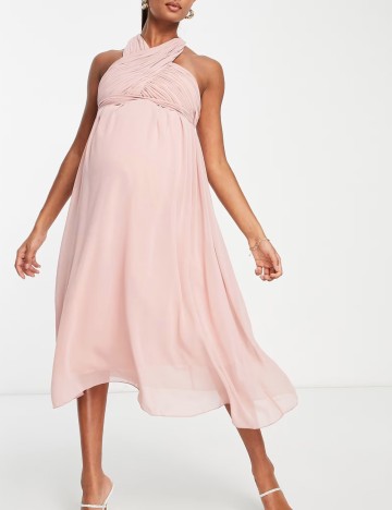 Rochie maxi Little Mistress, roz