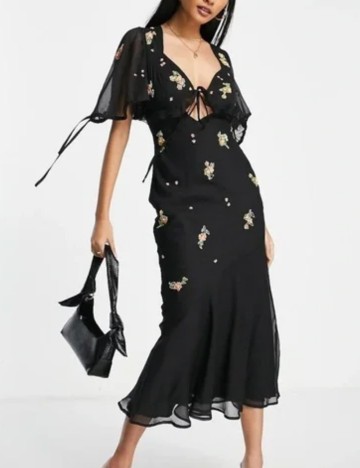 Rochie midi ASOS, negru