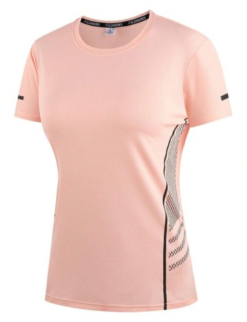 Tricou Shein Curve+, roz