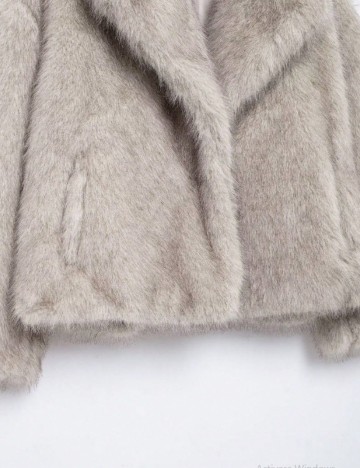 Haină De Blană Shein, gri