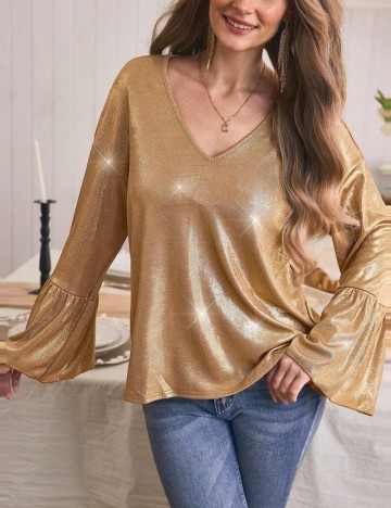 Bluză Shein, auriu