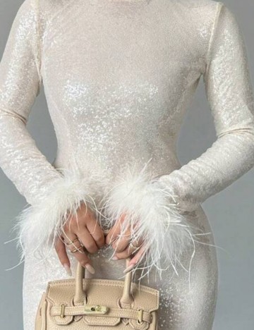 Rochie midi Shein, crem