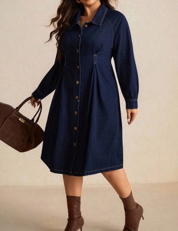 Rochie de blugi Shein Curve+, albastru