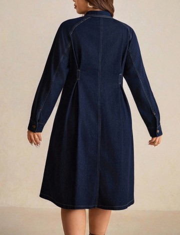 Rochie de blugi Shein Curve+, albastru