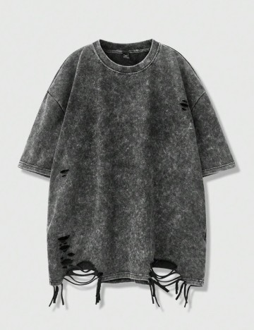 Tricou Shein MANFINITY, gri