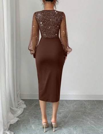 Rochie de ocazie Shein, maro