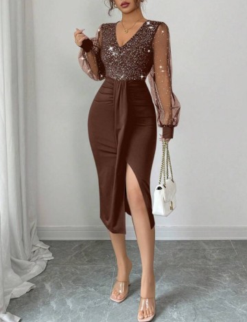 Rochie de ocazie Shein, maro