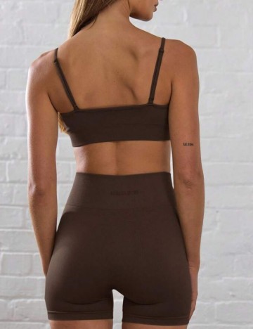 Bustieră sport Shein, maro
