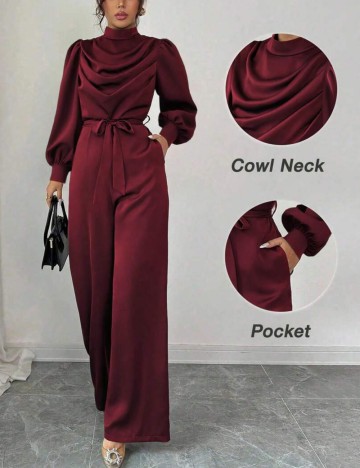 Salopetă lungă Shein, vișiniu