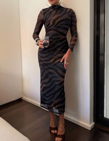 Rochie midi Shein, mix culori