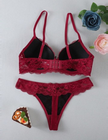 Set Lenjerie intimă Shein, vișiniu