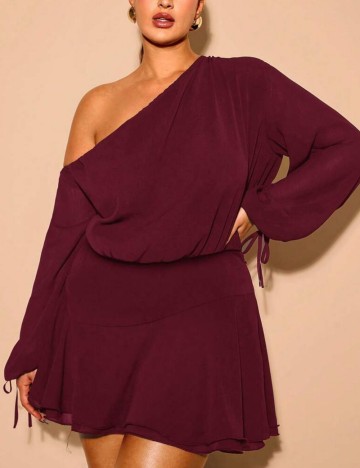 Rochie tip Body Shein Curve+, vișiniu