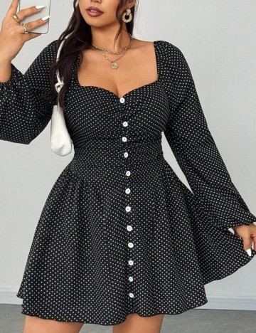Rochie mini Shein Curve+, negru