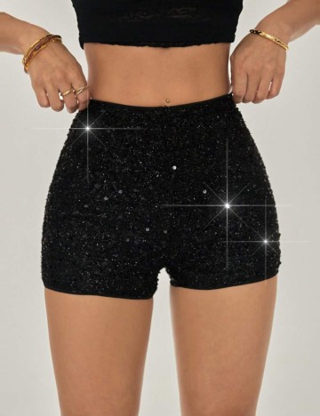 Pantaloni scurți Shein, negru