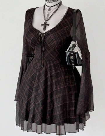 Rochie mini Shein Curve+, mix culori