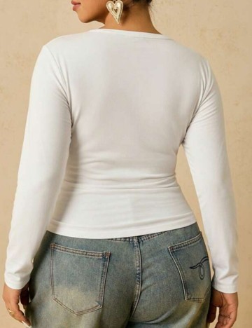 Bluză Shein Curve+, alb