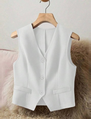 Vestă Shein, alb